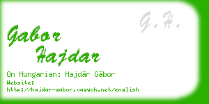 gabor hajdar business card