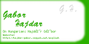 gabor hajdar business card